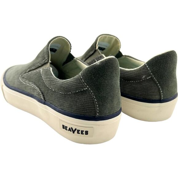 New SeaVees Men Casual Sneakers Grey Velvet Hawthorne Slip-On Cordies 8 US main image 4